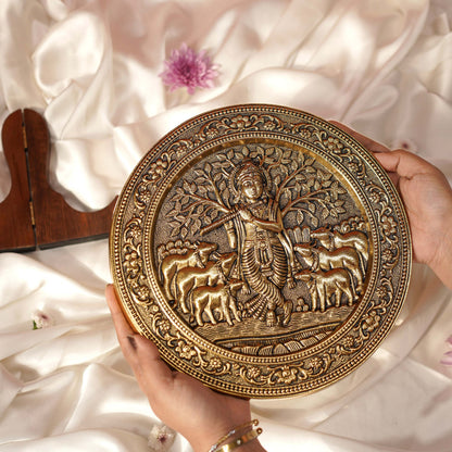 Divine Krishna Wall Plate
