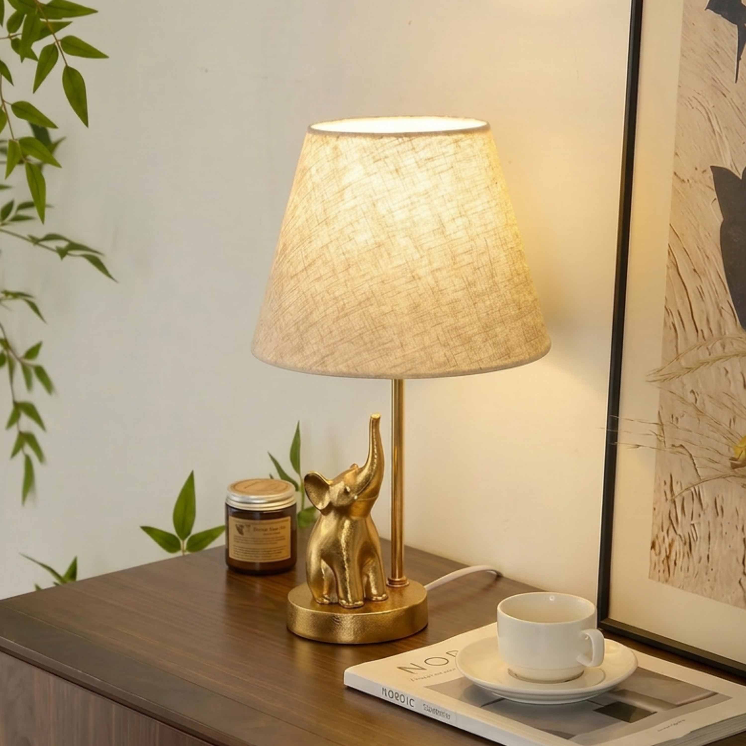 Elephant Figurine Table Lamp