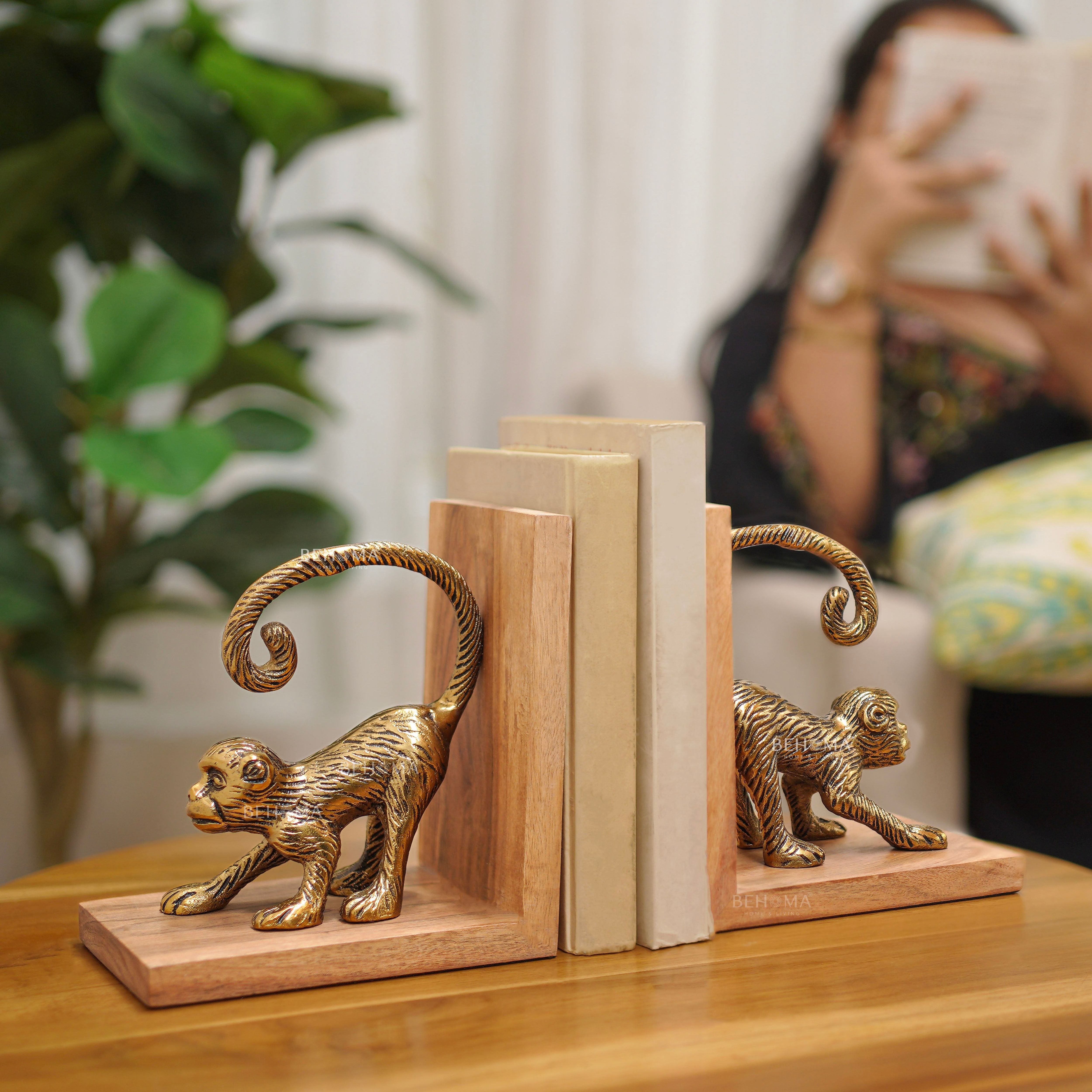 Monkey bookends set