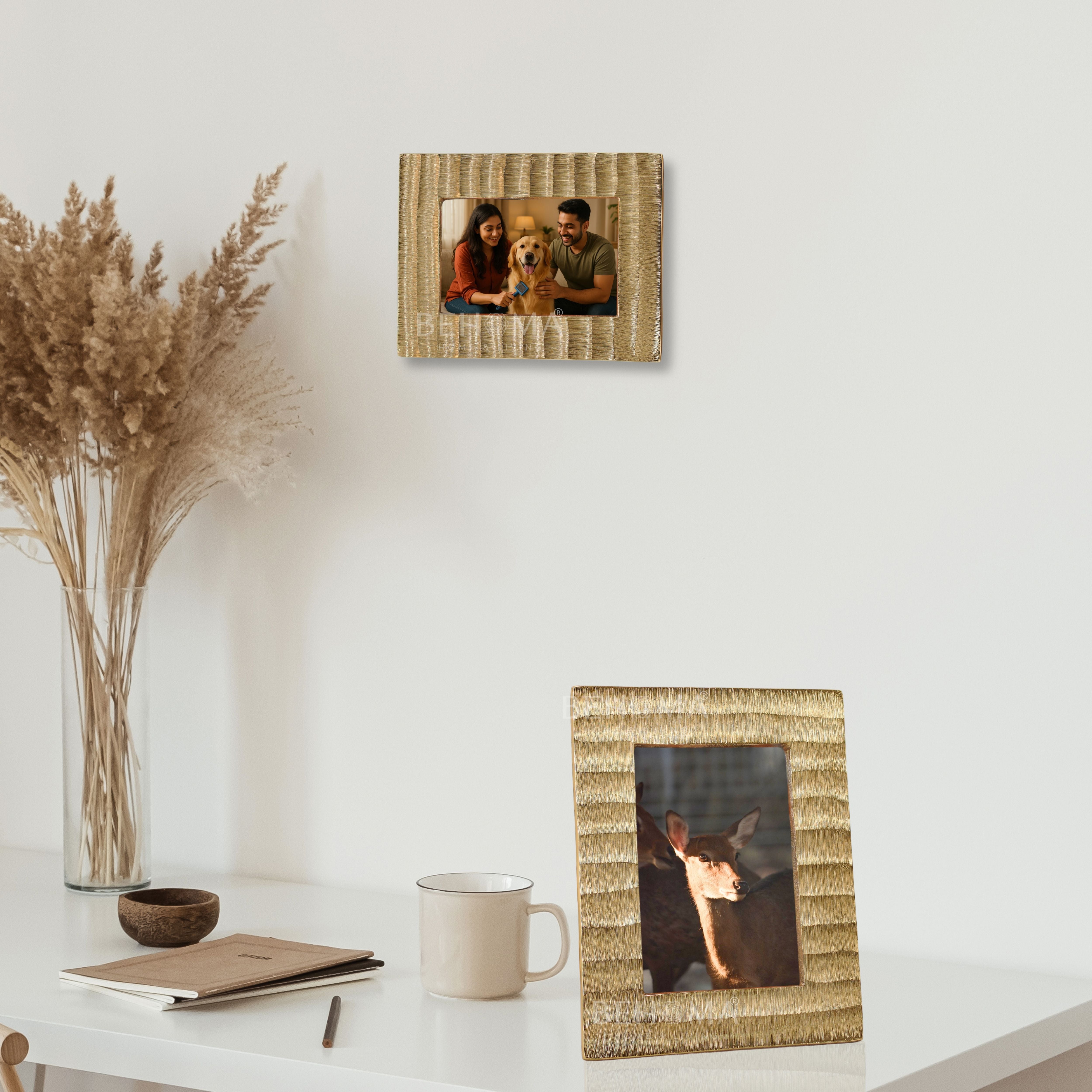 Wave Photo Frame, Gold, 4x6