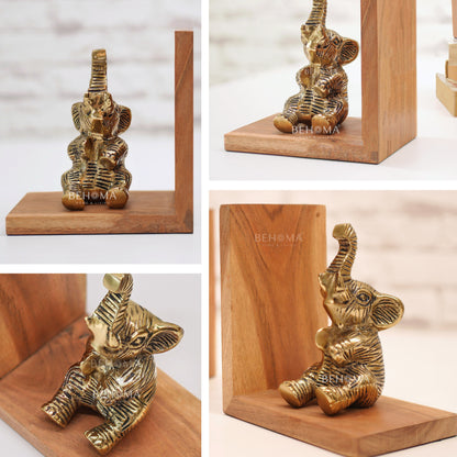 Elephant bookends set