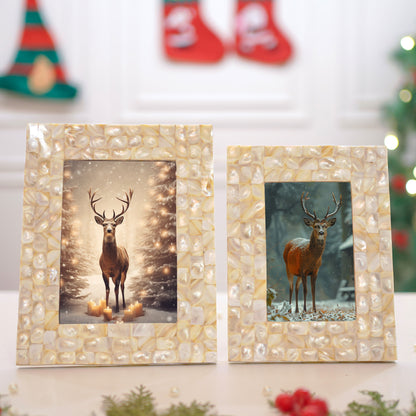 Elegant Pearl Photo Frame - Set of 2 (4x6 and 5x7)