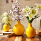Yellow metal Flower vase - Set of 3