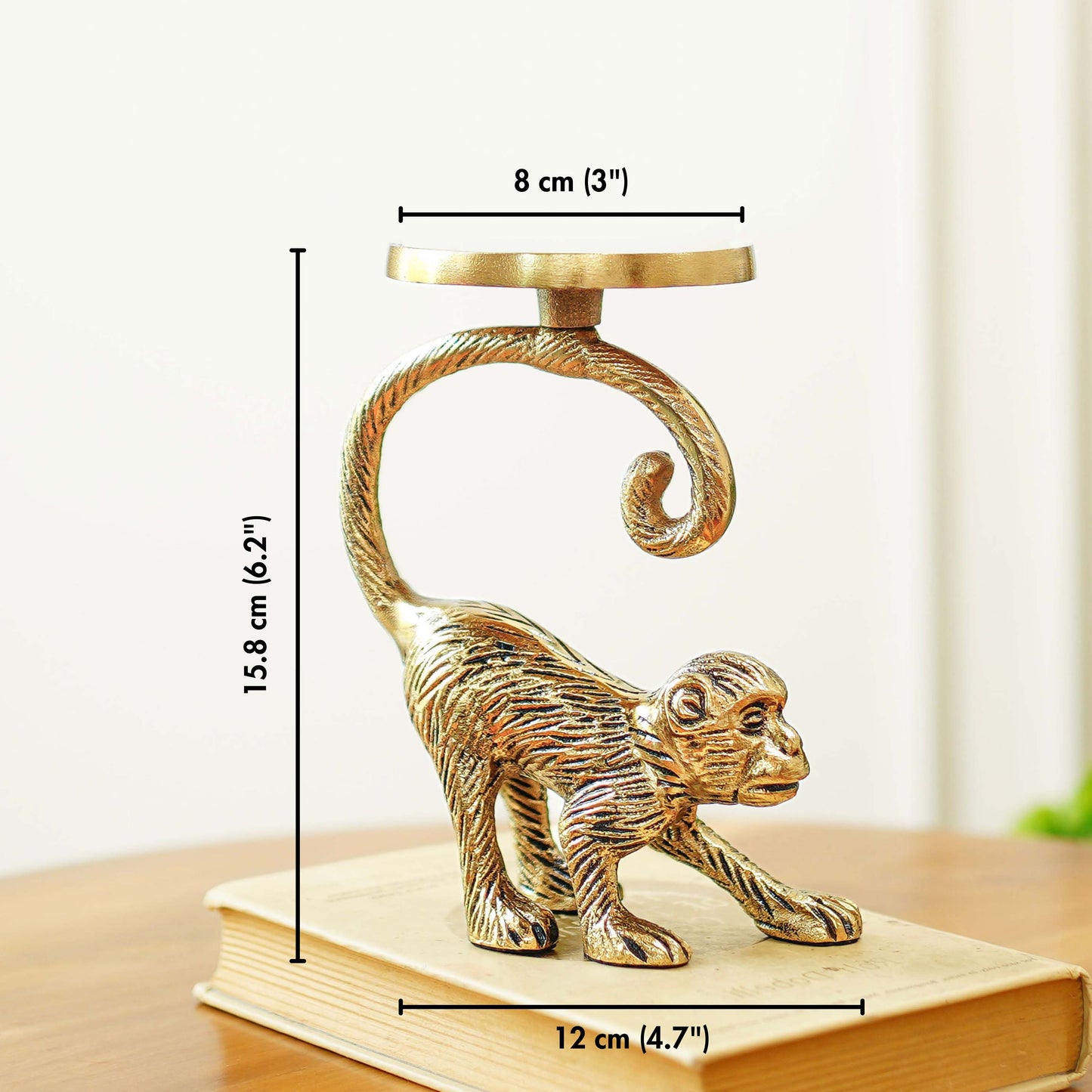 Metal Monkey Candle Holder