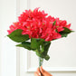 Combo of Ribbed Metal Vase and Bougainvillea
