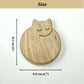 Sleepy Cat Wooden Coaster, Set of 4