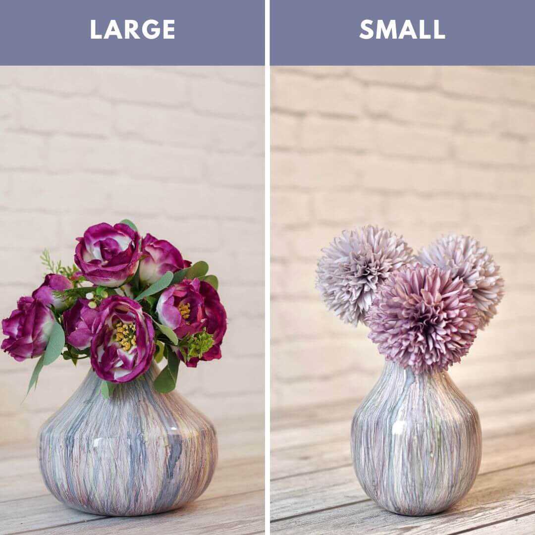 Multi color flower vase set of 2 