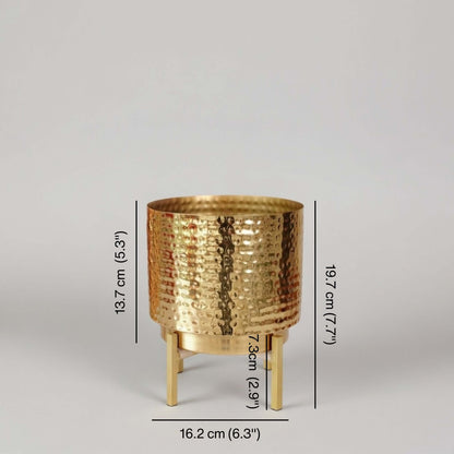 Hammered Metal Planter, Small (Planter Only)
