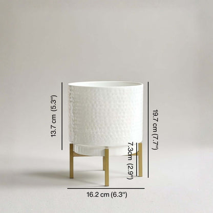 Hammered Metal Planter, Small (Planter Only)