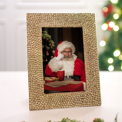 Hammered Photo Frame, Gold, Large