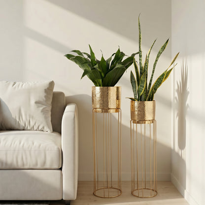 Tall Stand Metal Planter, Set (Planter Only)