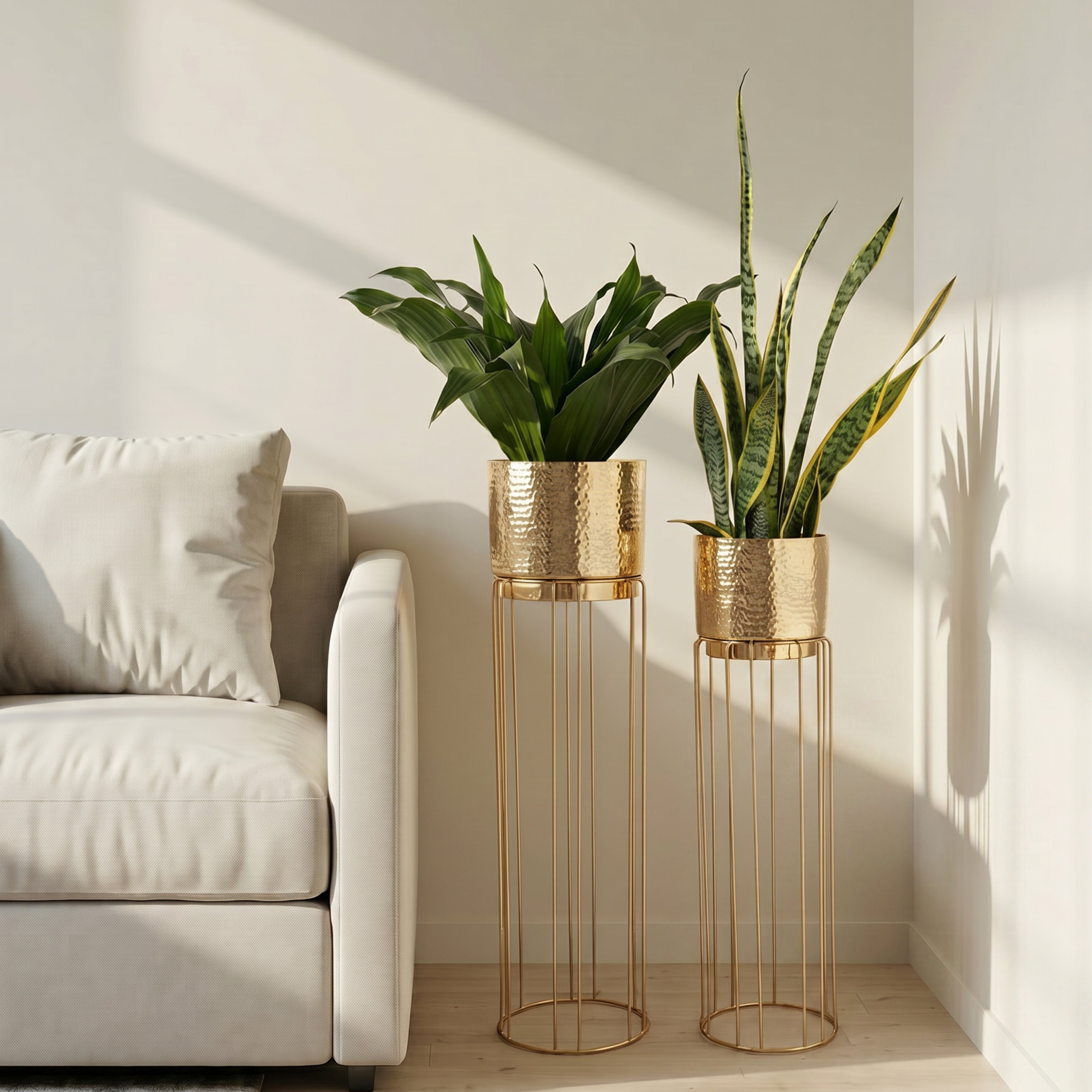 Tall Stand Metal Planter, Set (Planter Only)
