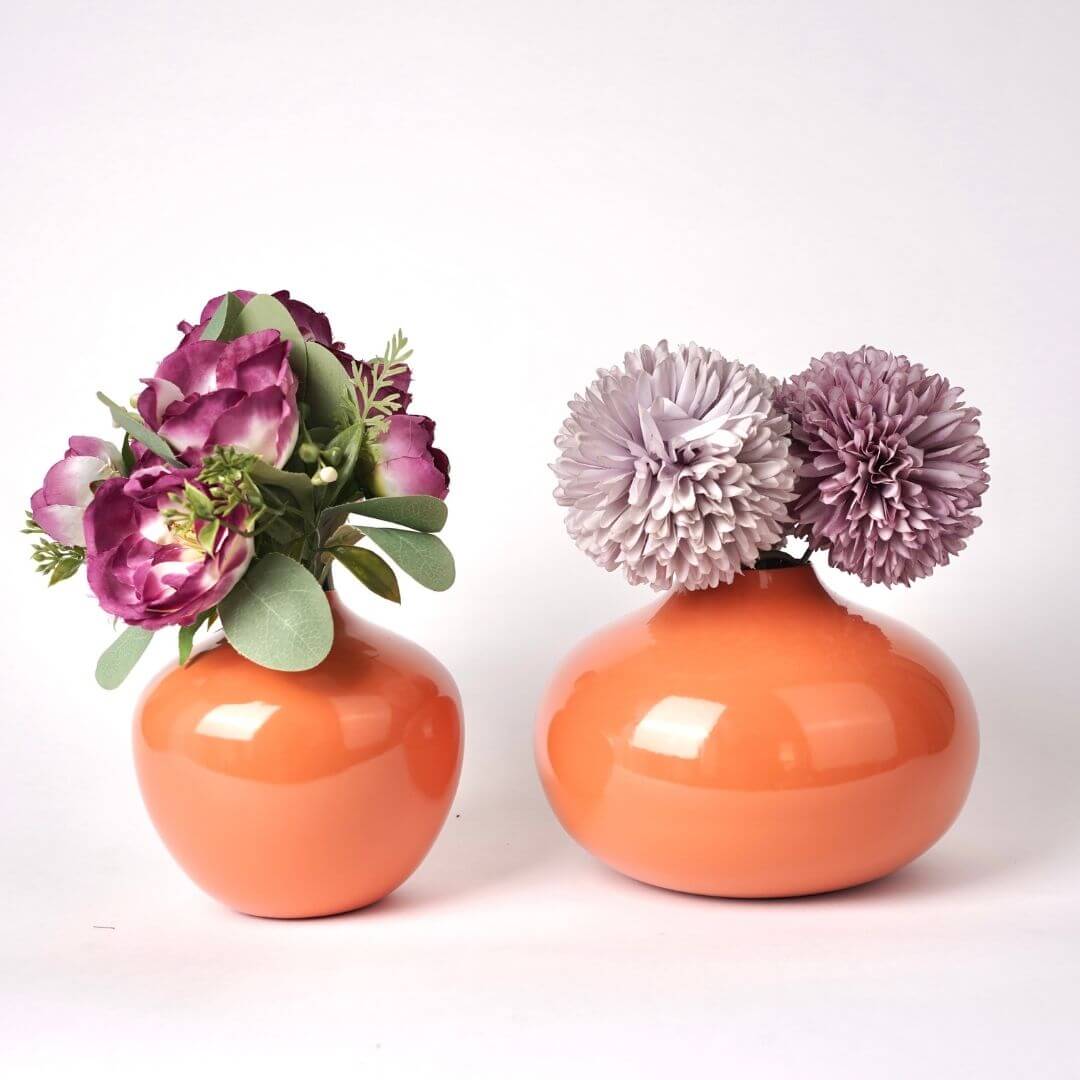 Hammered flower vase - Set of 2 