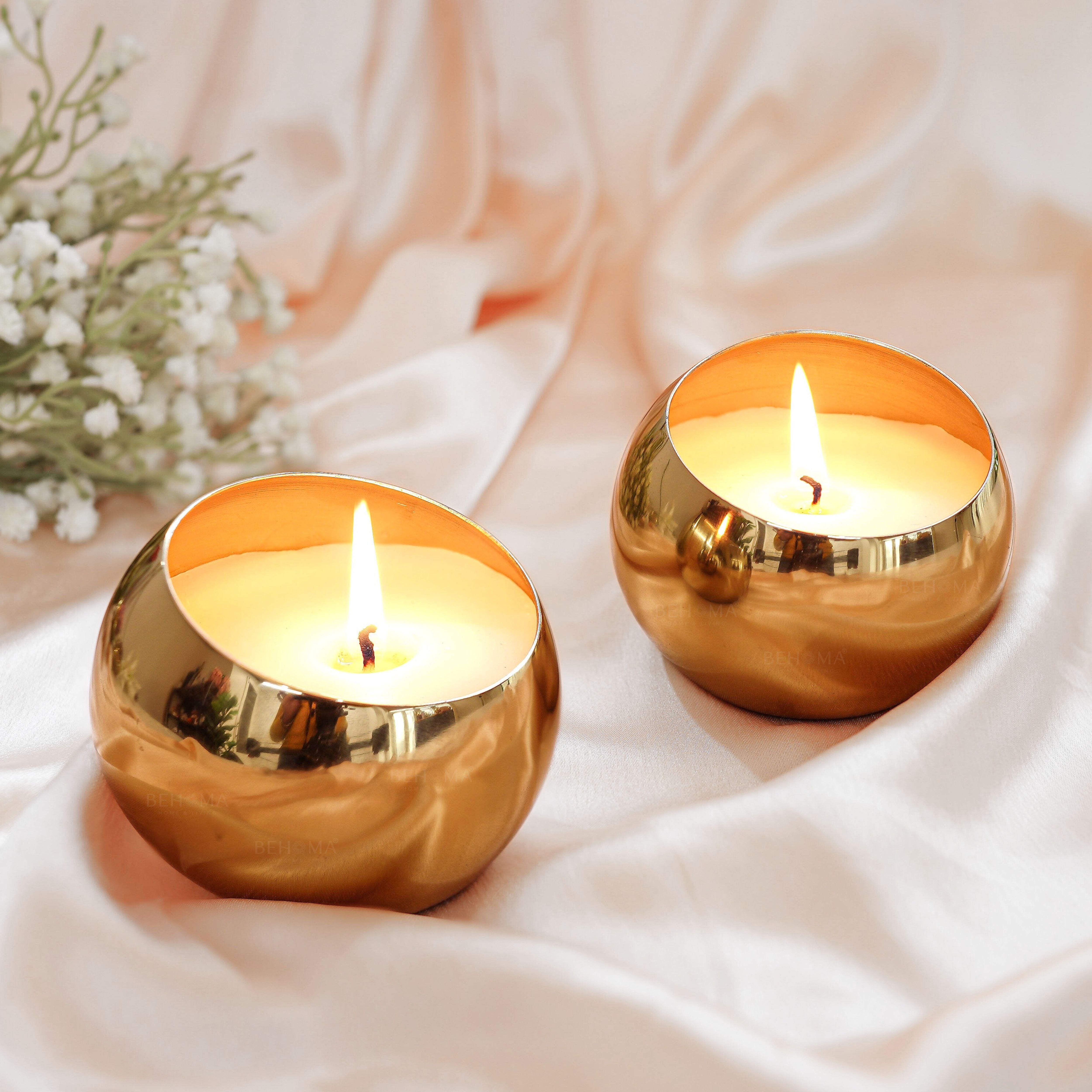 Metal Orb Scented Candle, Set