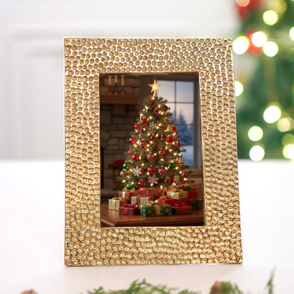 Hammered Photo Frame, Gold, Small