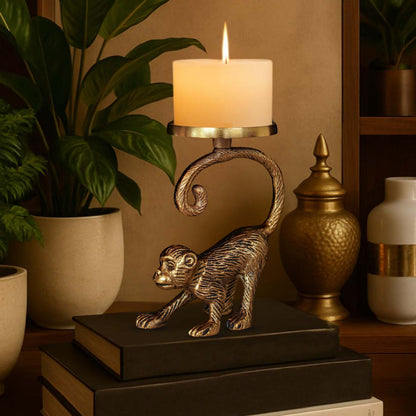 Metal Monkey Candle Holder