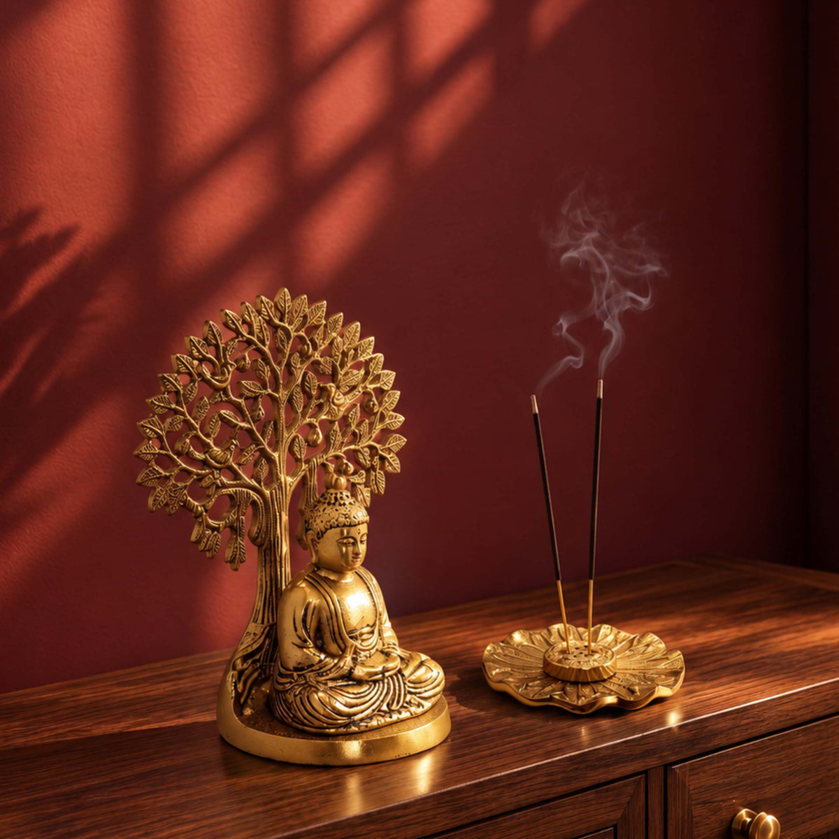 Buddha & Incense Holder Set