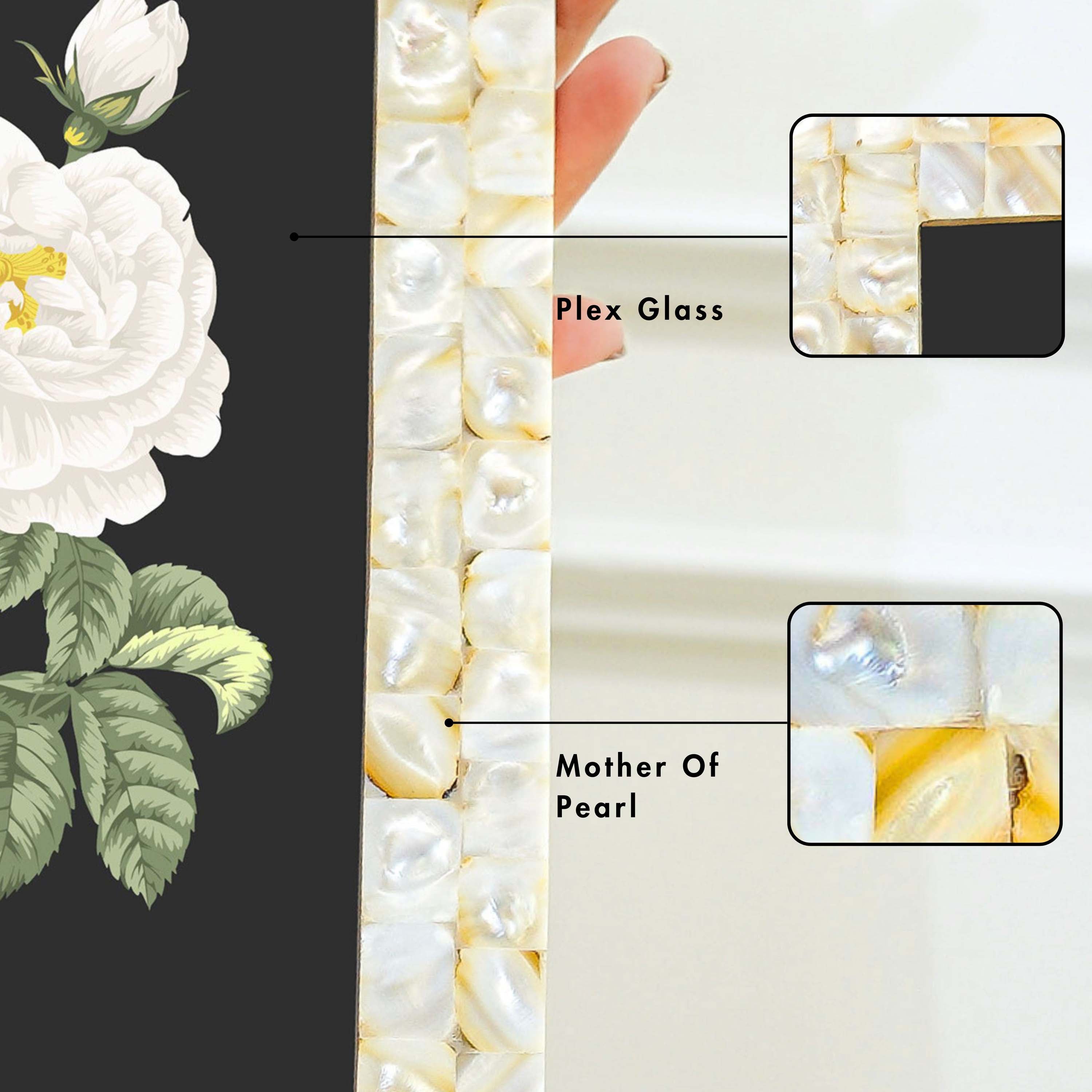 Elegant Pearl Photo Frame - 6x8