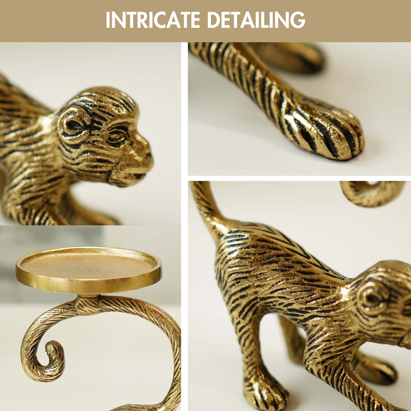Metal Monkey Candle Holder