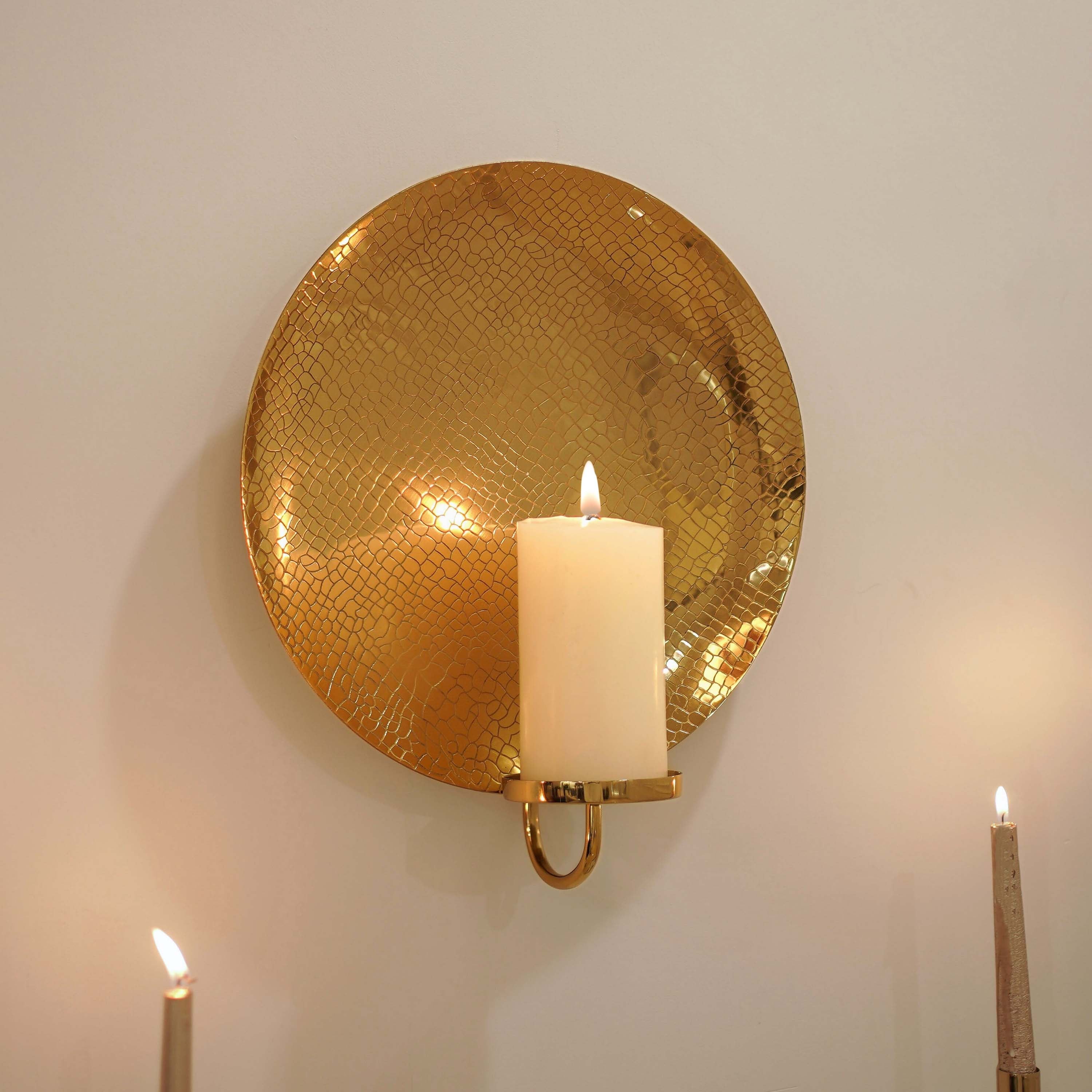 Golden Crackled Texture Wall Sconce