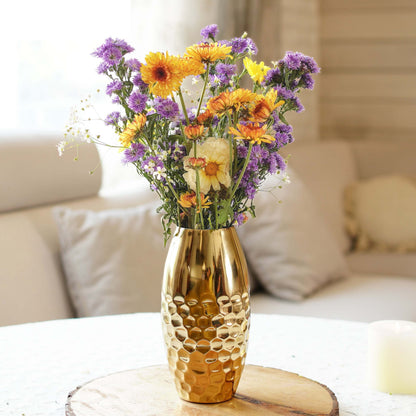 Modern Metal Flower Vase Gold
