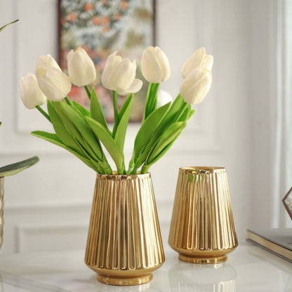 Fluted Skirt Flower Vase Set
