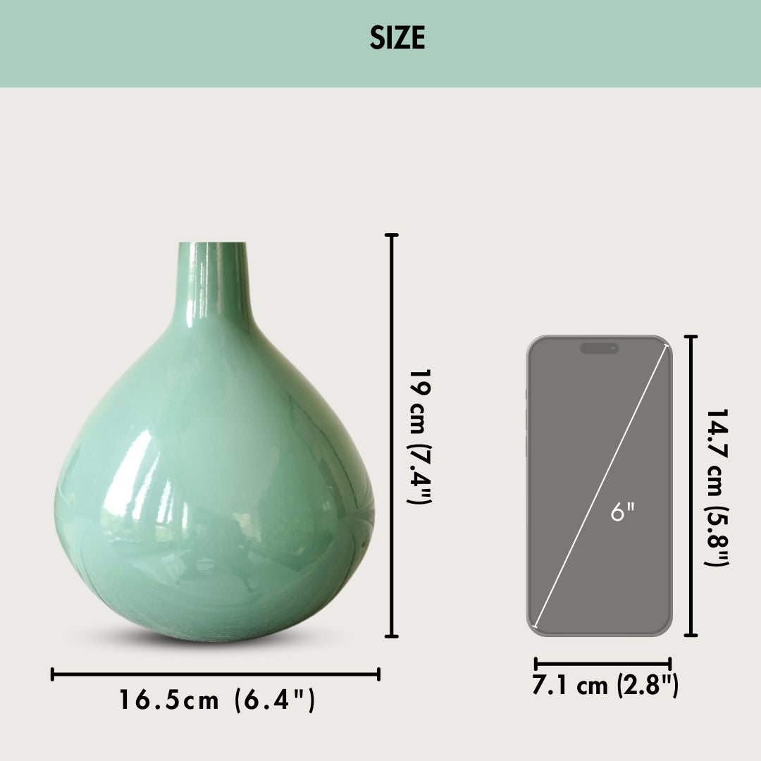 Metal Vase, Birthday gift for Mom