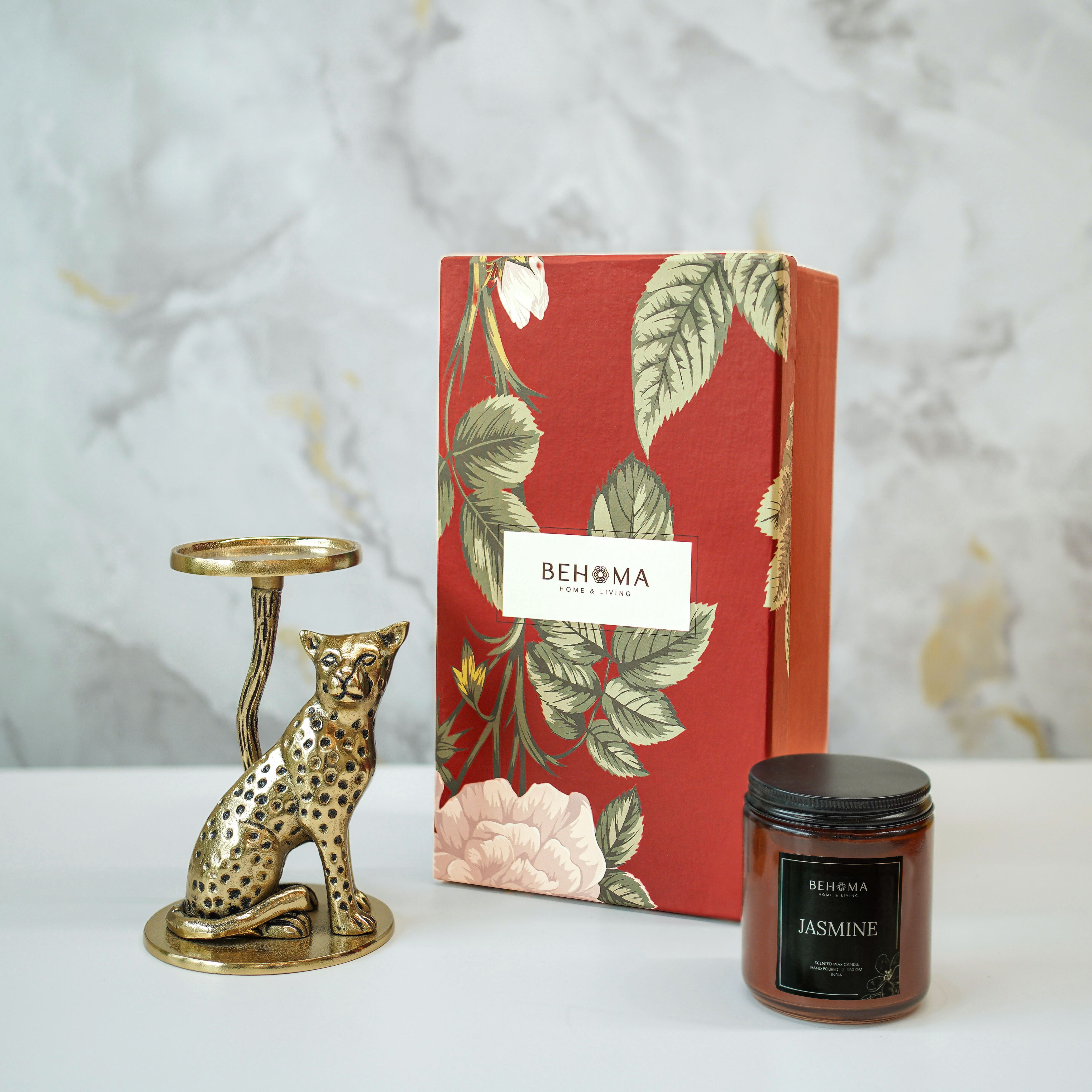 Luxury Jaguar & Candle Gift Set