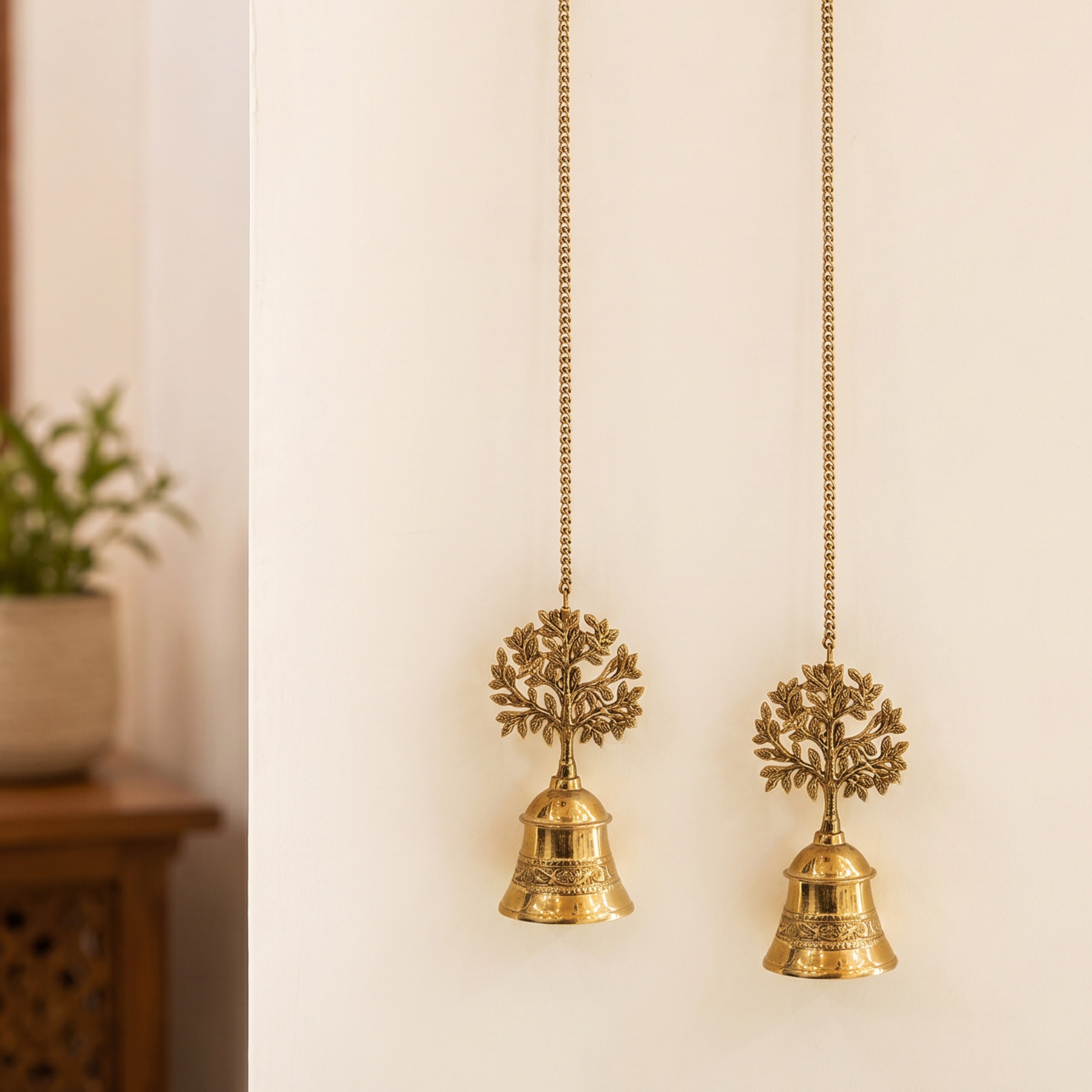 Pure Brass Kalpvriksha Hanging Bell Set