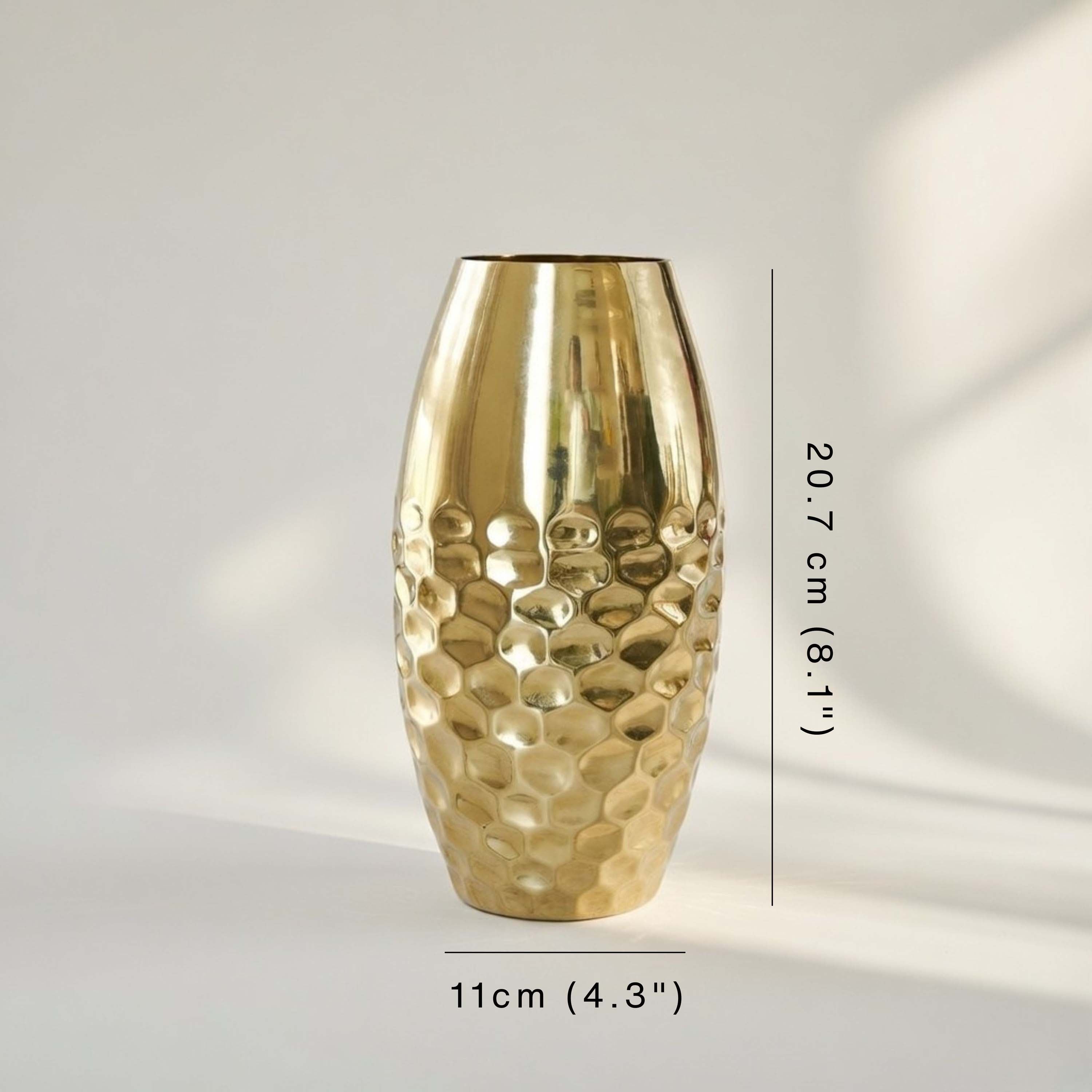Modern Metal Flower Vase Gold