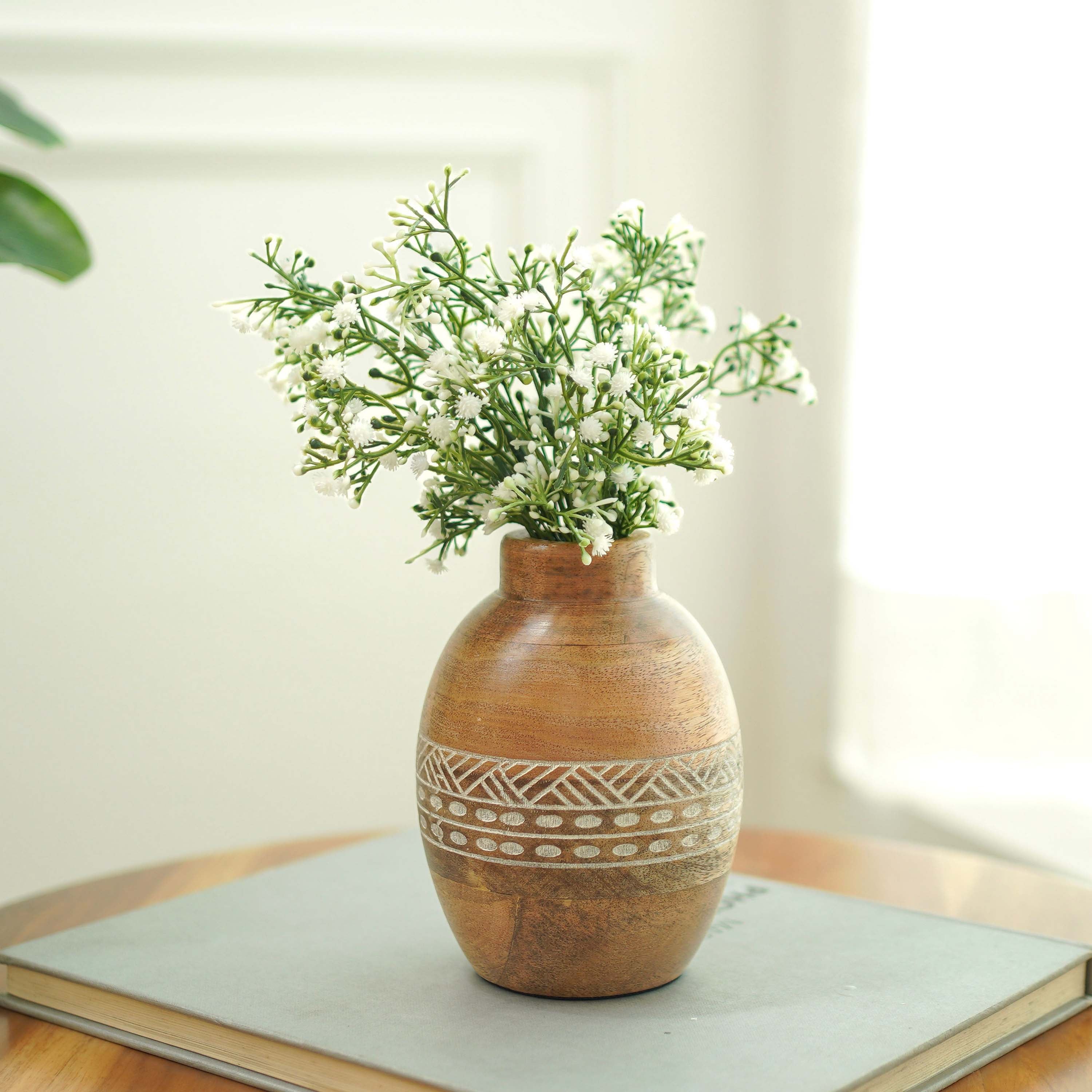Mango Wood Bulb Vase