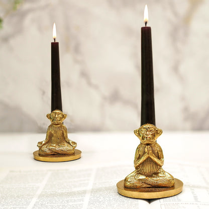 Yoga Monkey Candle Holder, Set