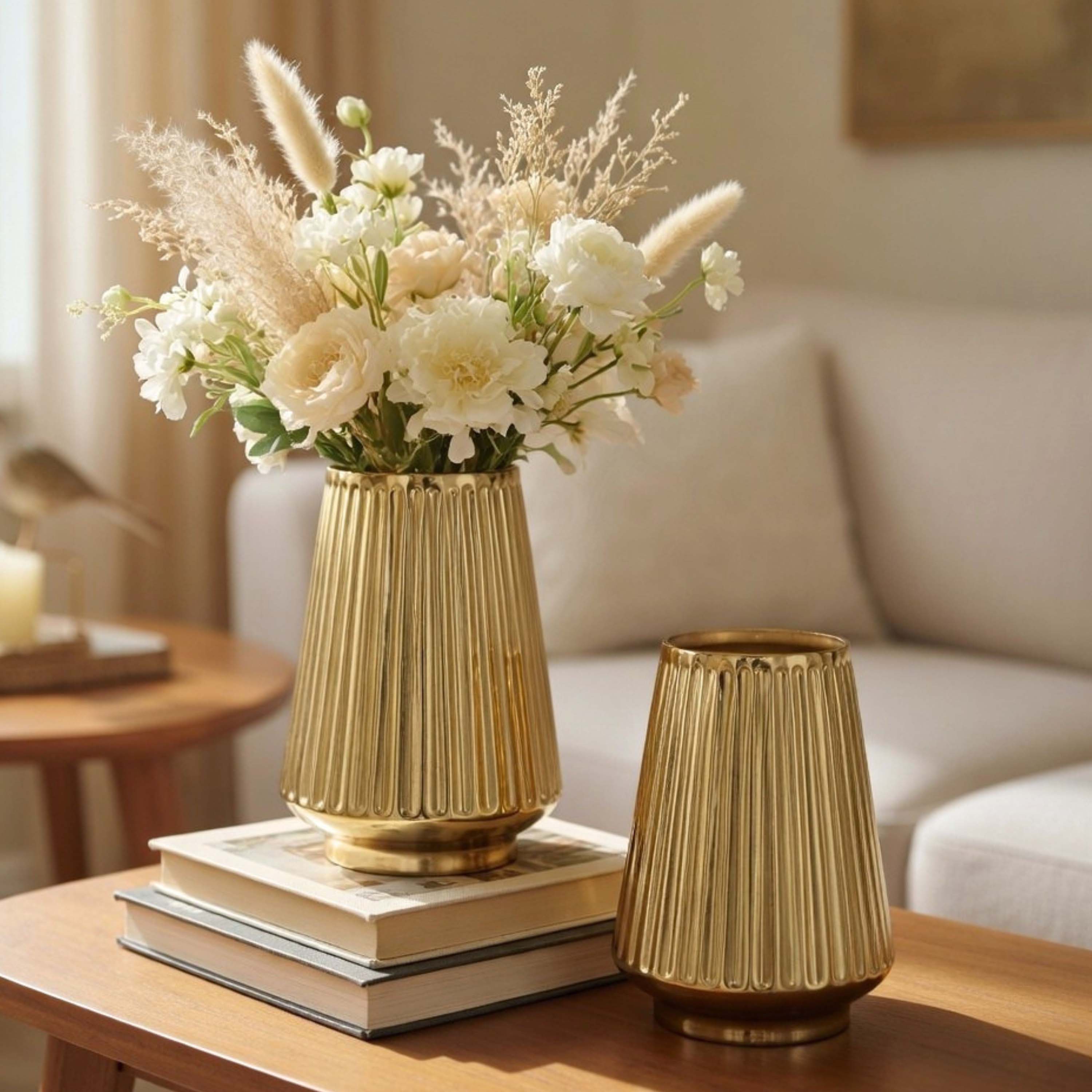 Fluted Skirt Flower Vase Set
