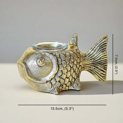 Metal Fish Candle Holder, Set