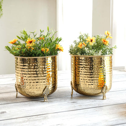 Leaf Leg Metal Planter, Set (Pot Only)