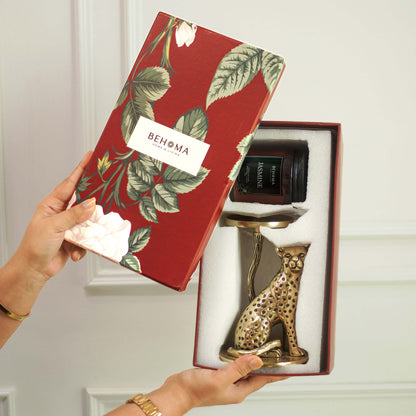 Luxury Jaguar & Candle Gift Set