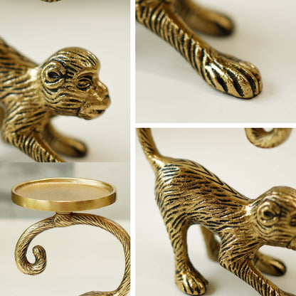 Metal Monkey Candle Holder