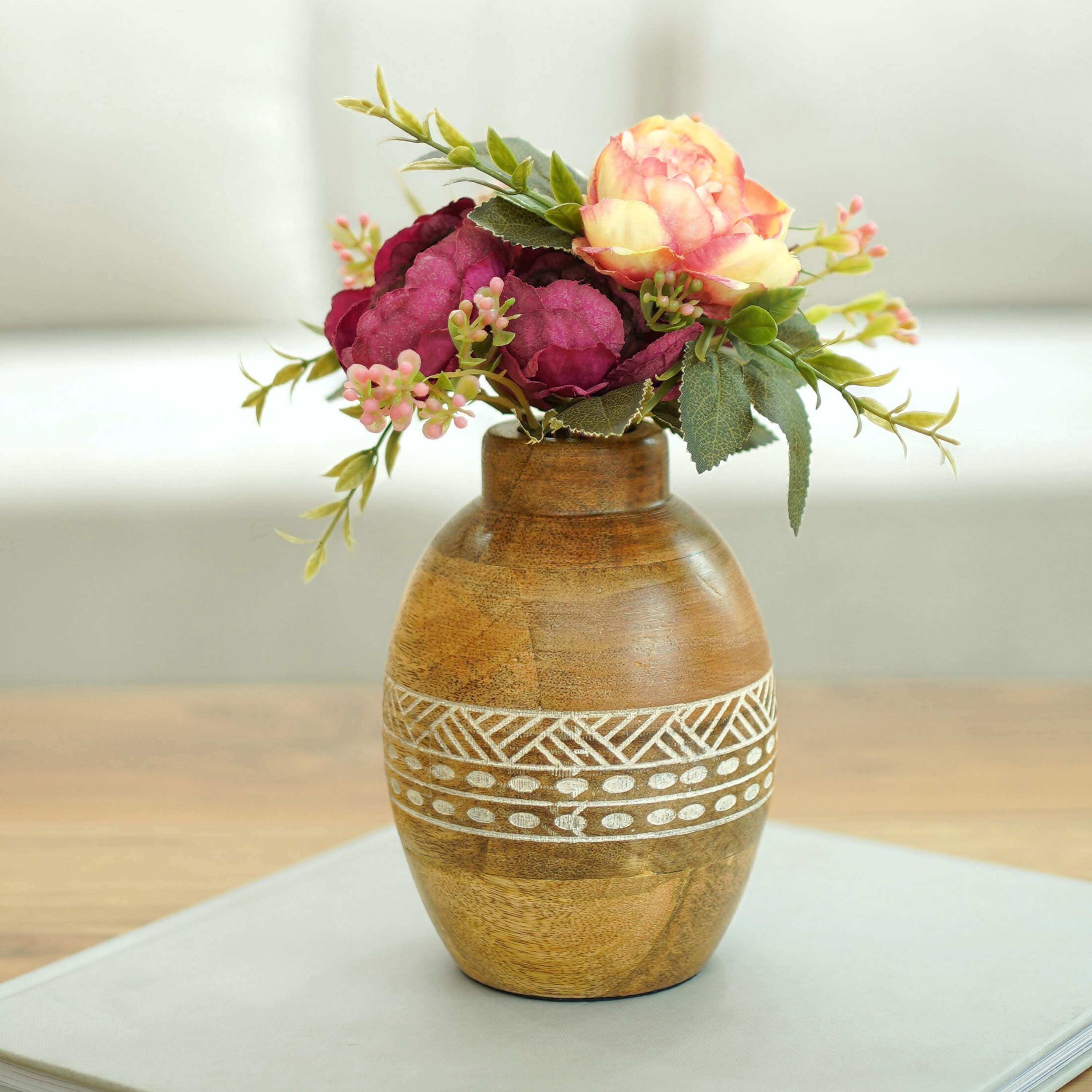 Mango Wood Bulb Vase