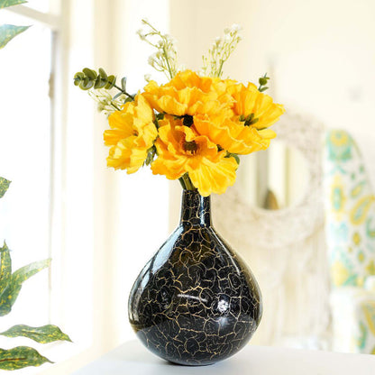 Metal Flower Vase | Black