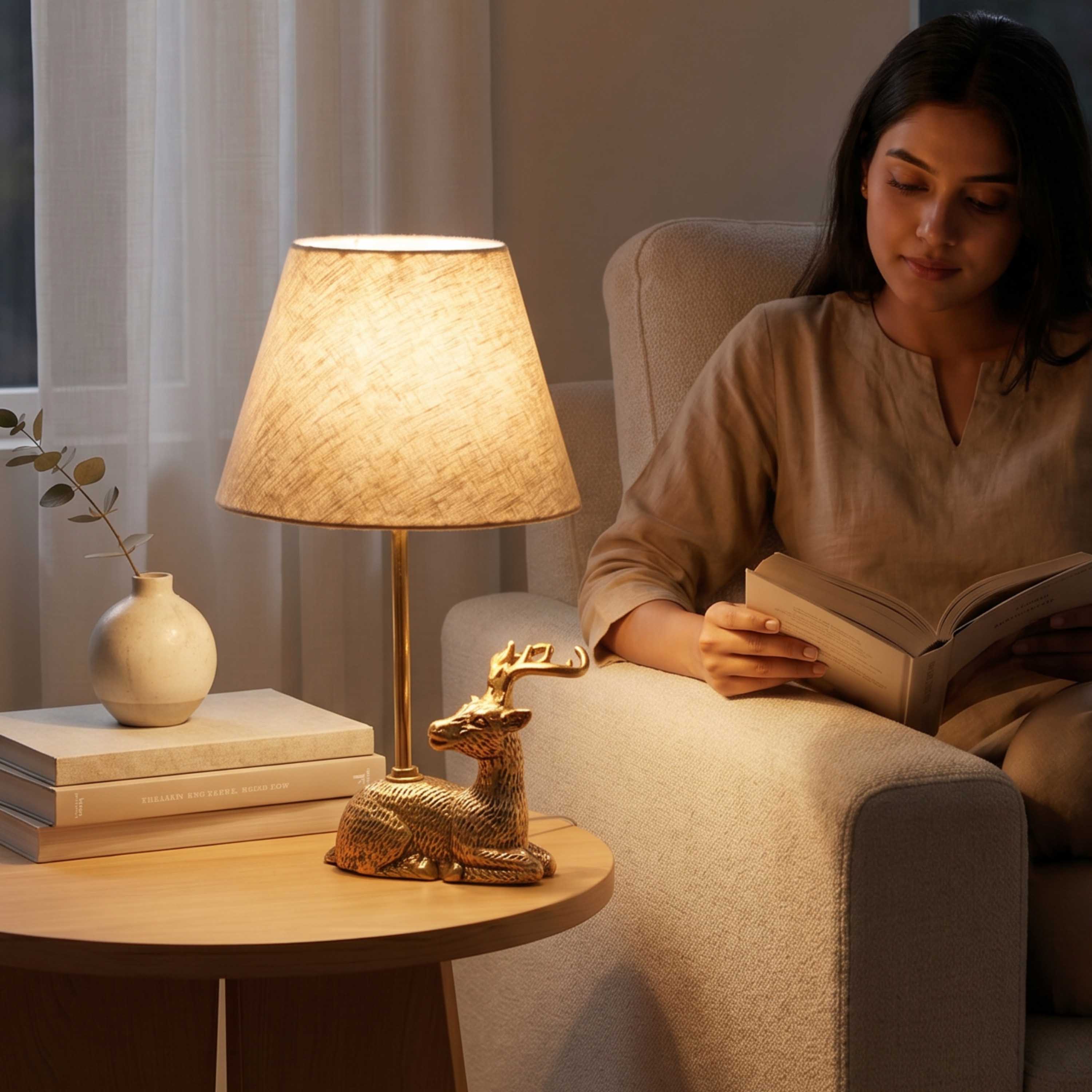 Deer Figurine Table Lamp