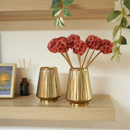 Fluted Skirt Flower Vase Set