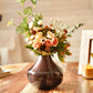 Metal bud Antique copper flower vase 