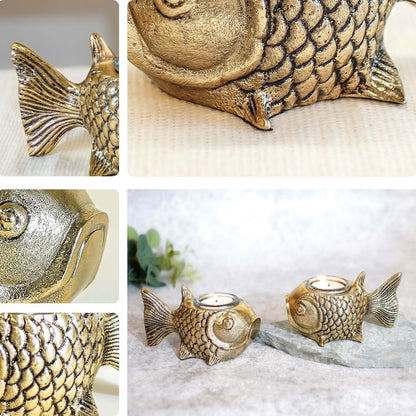 Metal Fish Candle Holder, Set