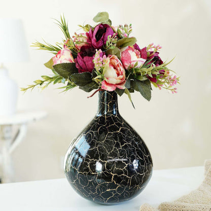 Metal Flower Vase | Black