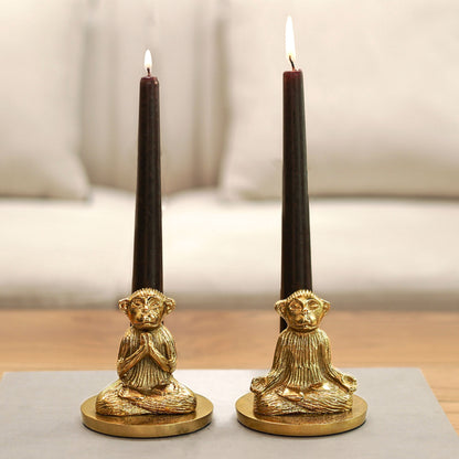 Yoga Monkey Candle Holder, Set