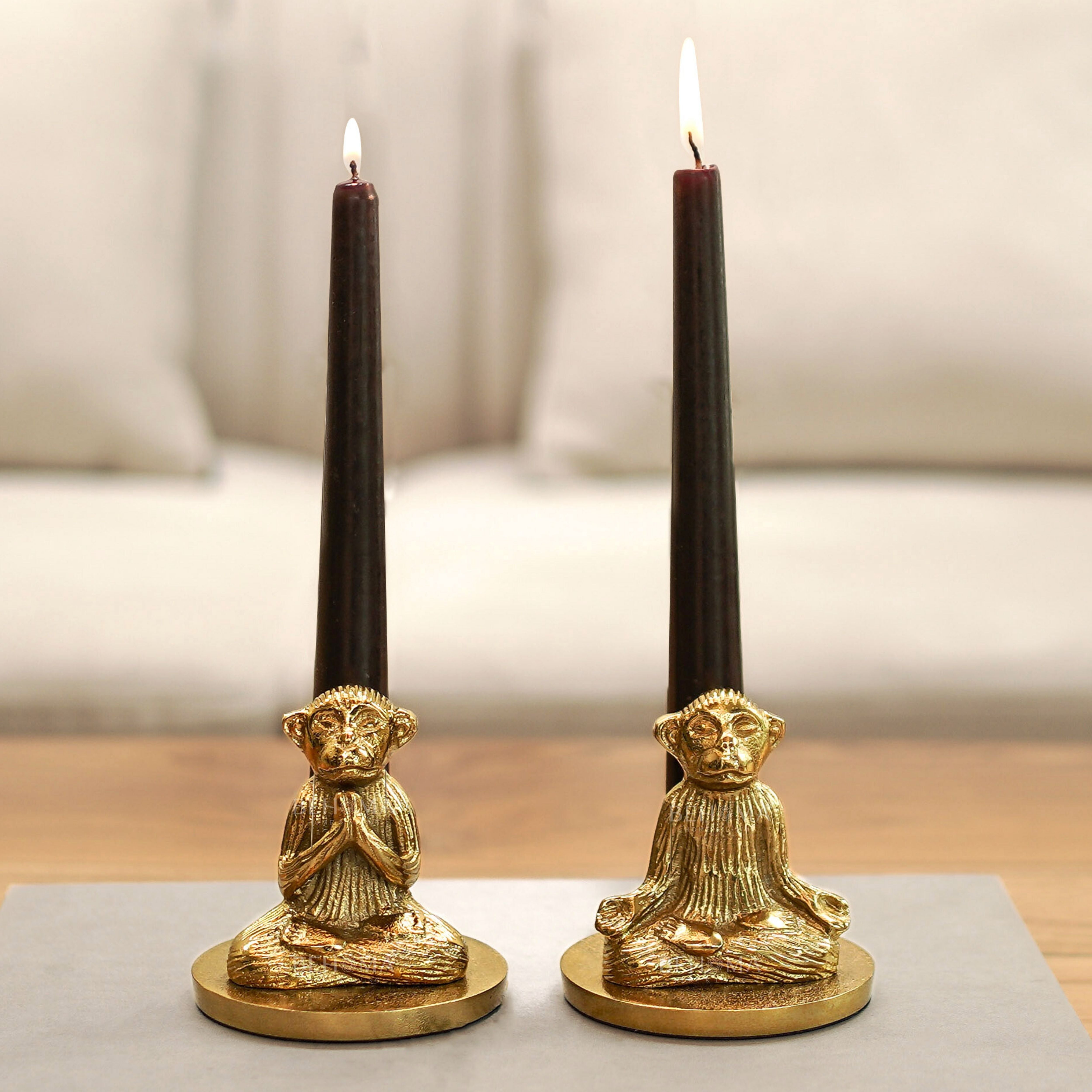 Yoga Monkey Candle Holder, Set