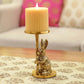 Golden Rabbit Candle Stand Set