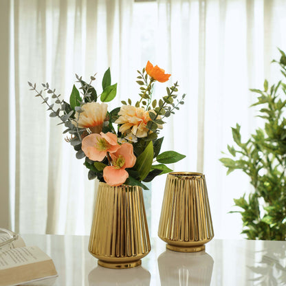 Fluted Skirt Flower Vase Set