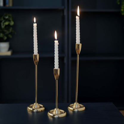 Luxury Metal Taper Candle Holder Set