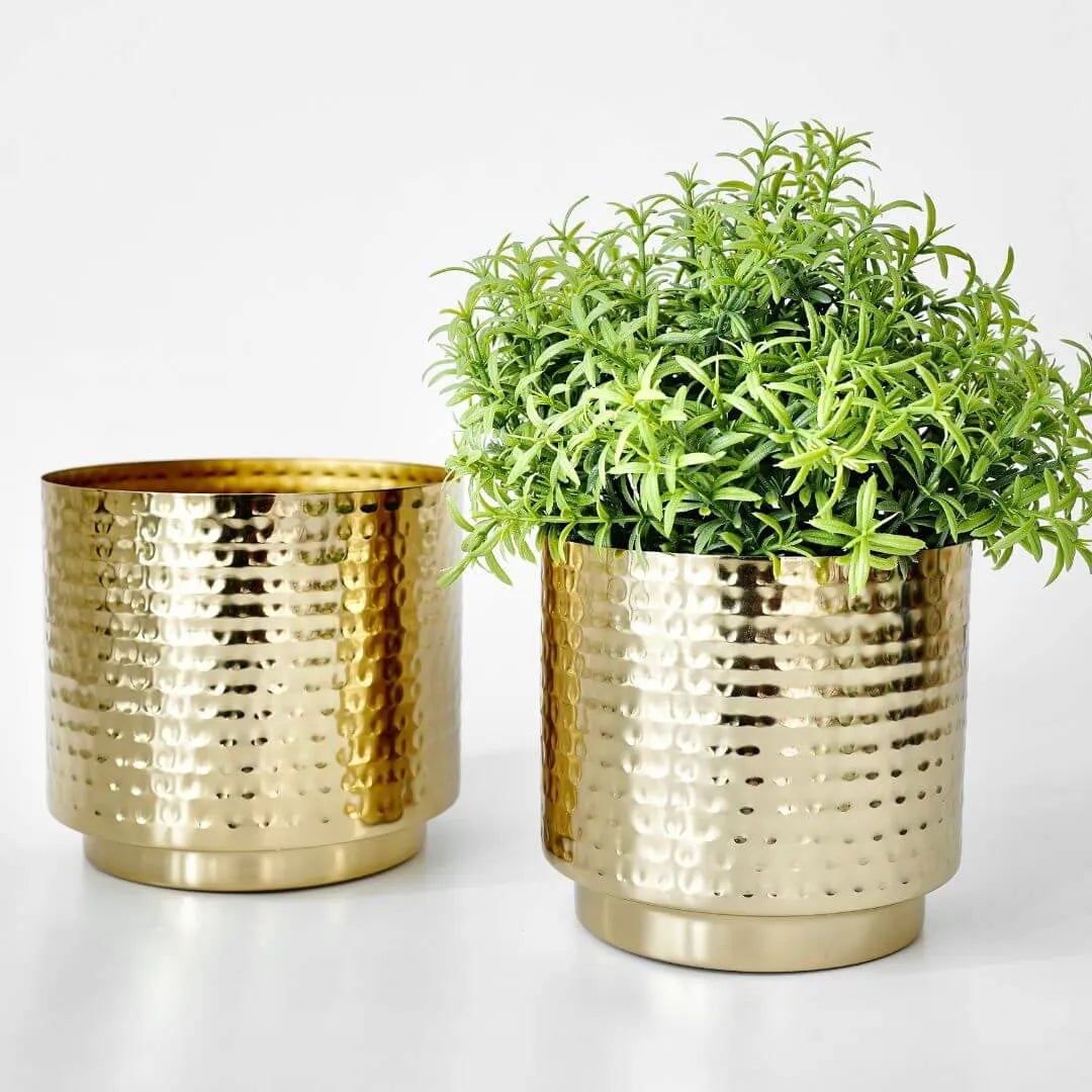 Hammered Table-top  Planter, Set of 2